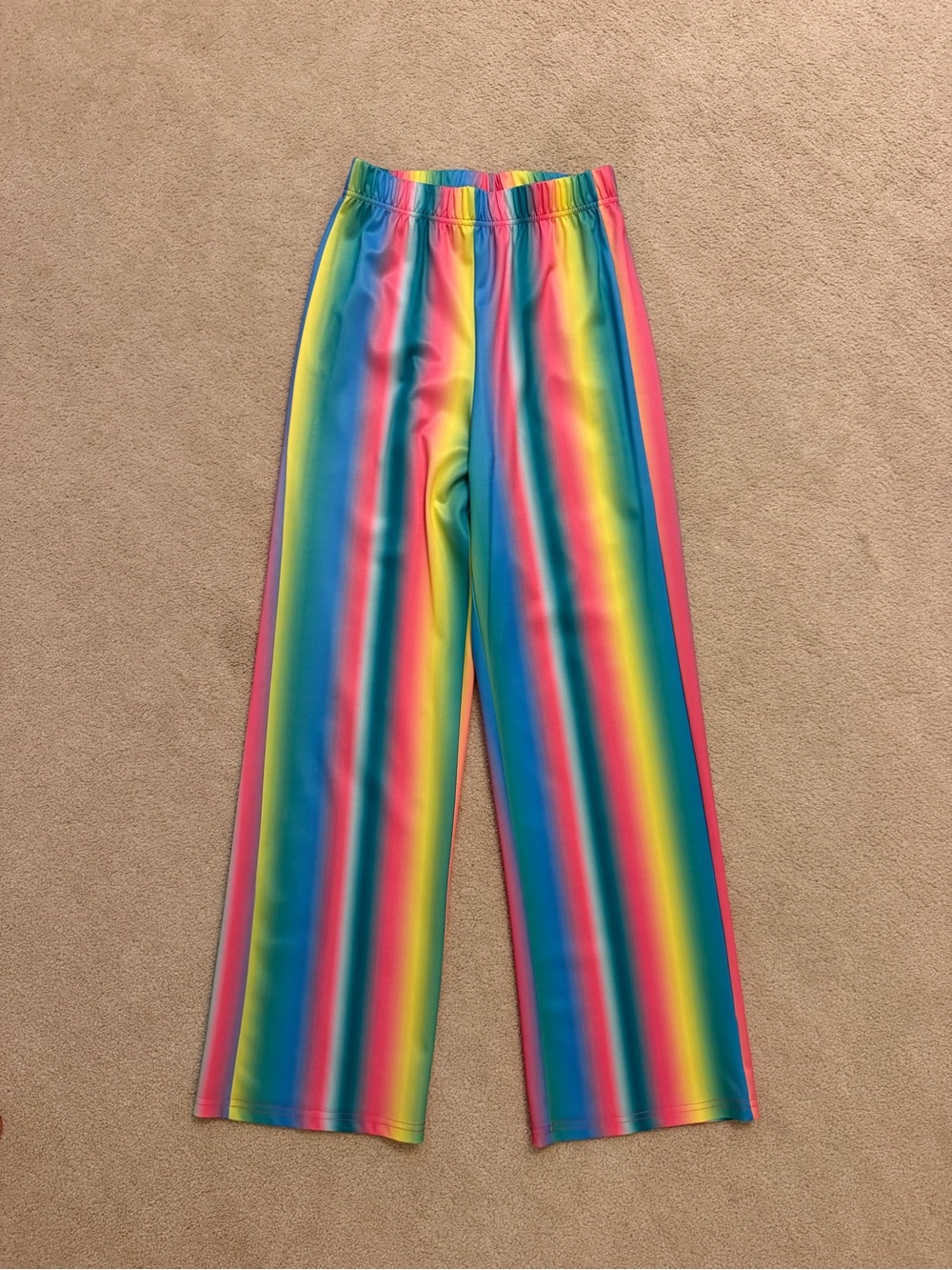 SHEIN Multicolor Vertical Rainbow Pants